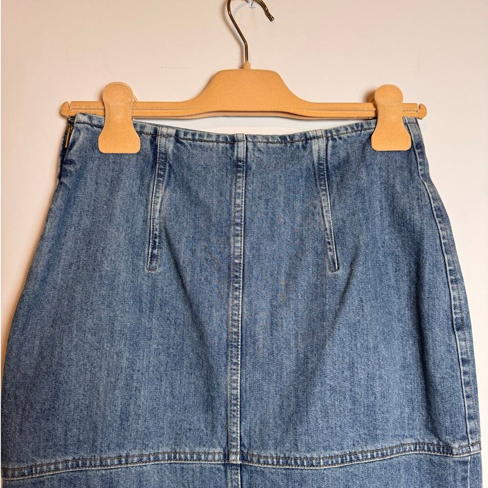MIU MIU Gonna Denim Patchwork Midi Skirt - Size 38 - Picture 8 of 11